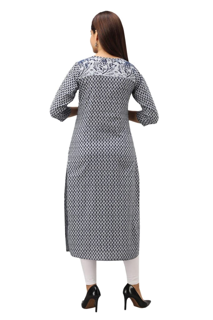 JAIPURETHNICWEAVES Women's Cotton Printed Straight Kurta