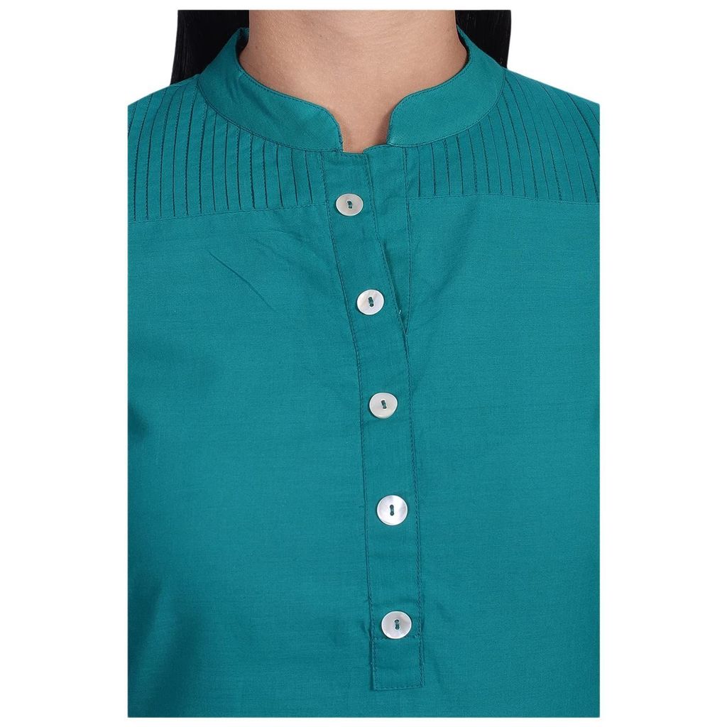 JAIPURETHNICWEAVES Women's Cotton Solid Straight Kurta