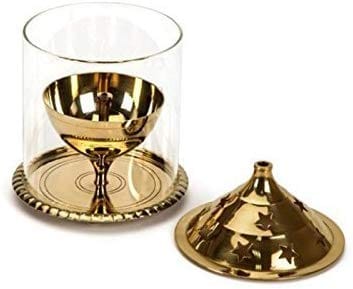 Dev Bhakti Brass, Glass Akhand Jyot Oil Diya