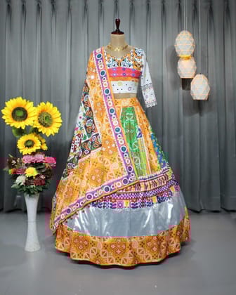 Women's Heavy Flair Semi-Stitched Lehenga choli