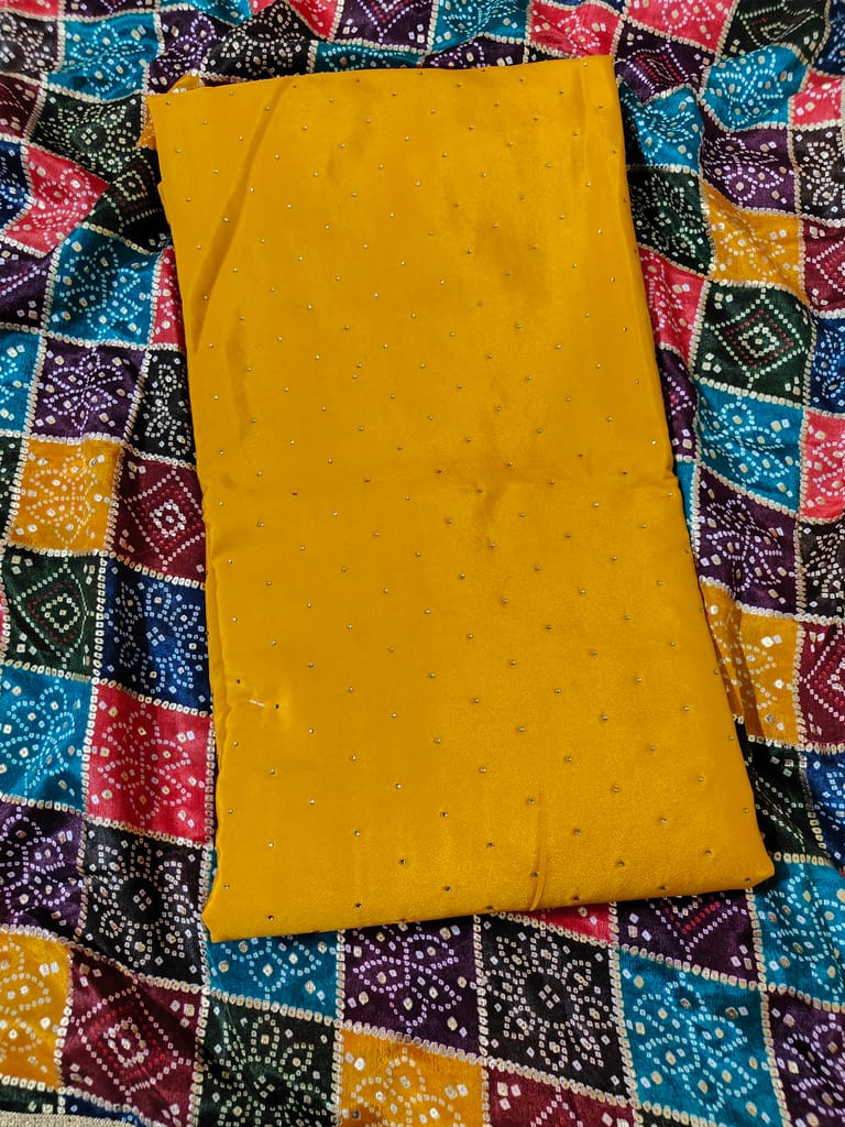 Women's Crepe Silk Dress Material (Unstitched Salwar Suit)