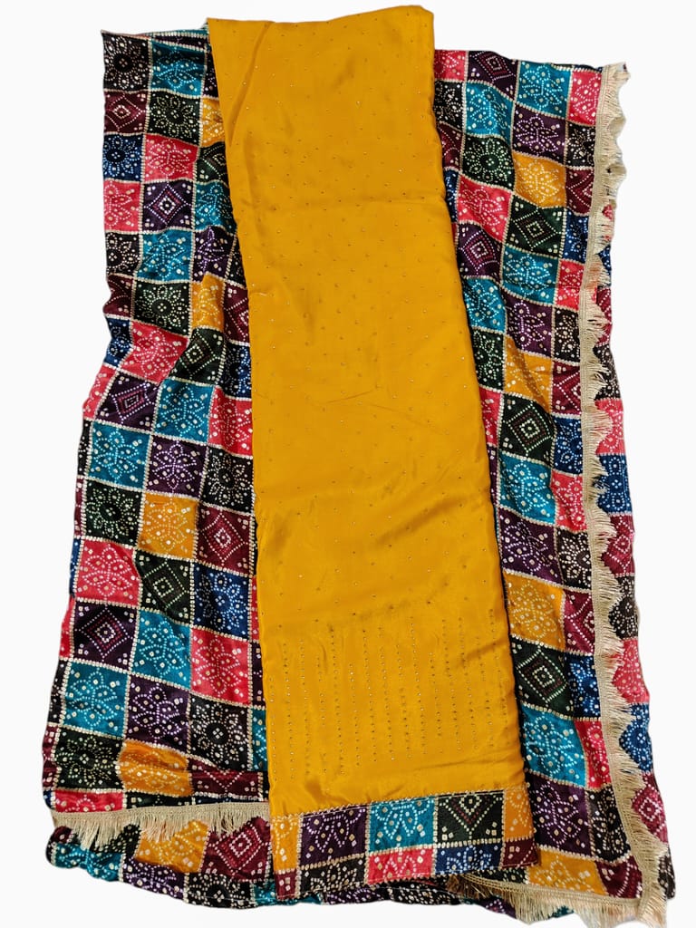 Women's Crepe Silk Dress Material (Unstitched Salwar Suit)