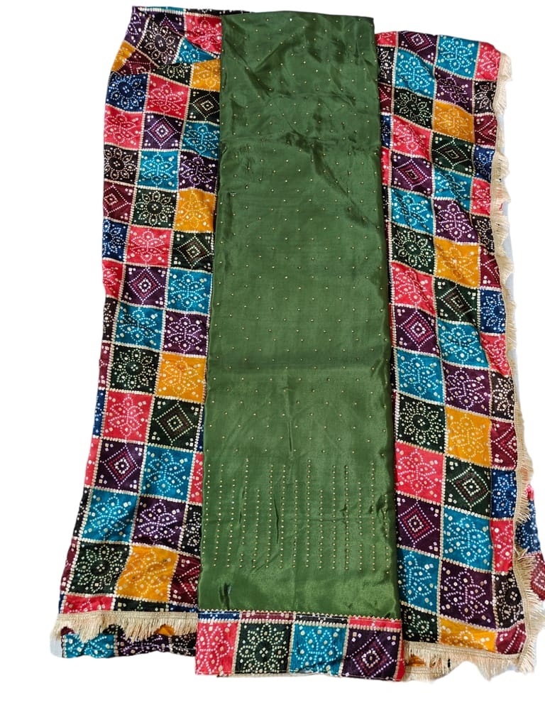 Women's Crepe Silk Dress Material (Unstitched Salwar Suit)