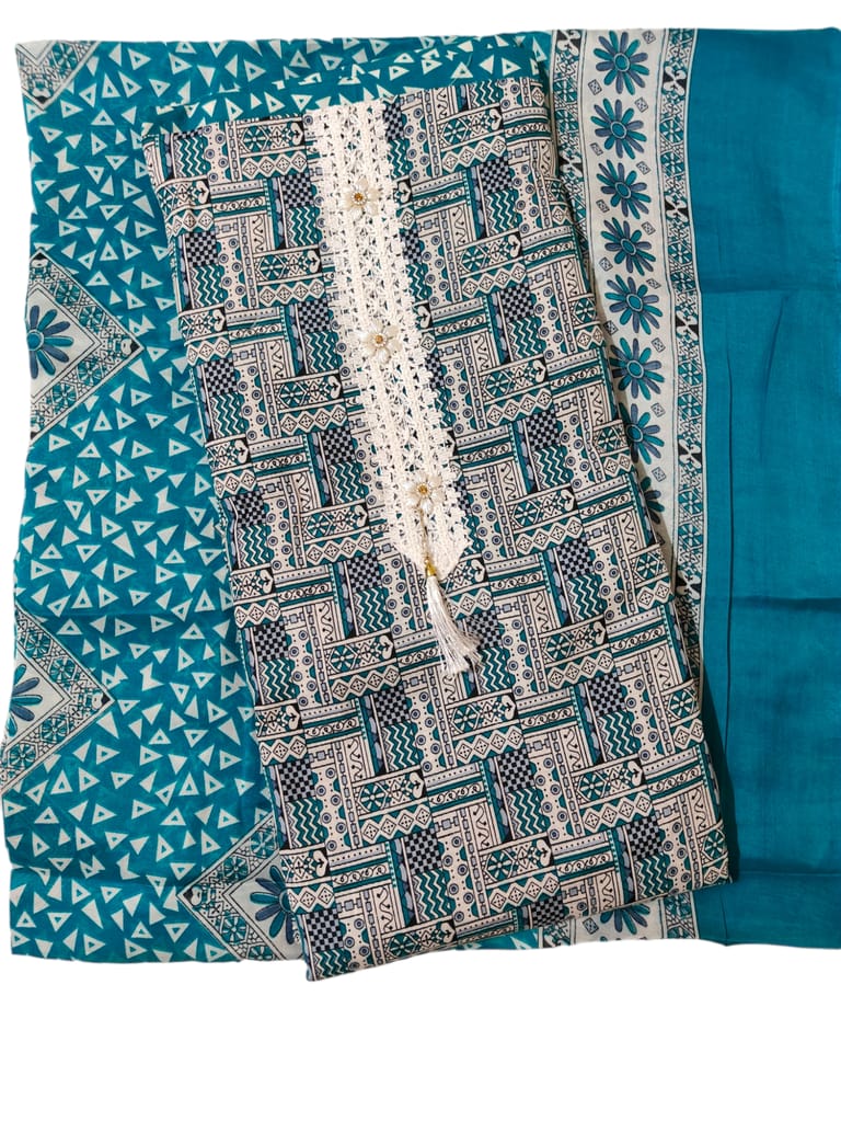 Women's Cotton Dress Material (Unstitched Salwar Suit)