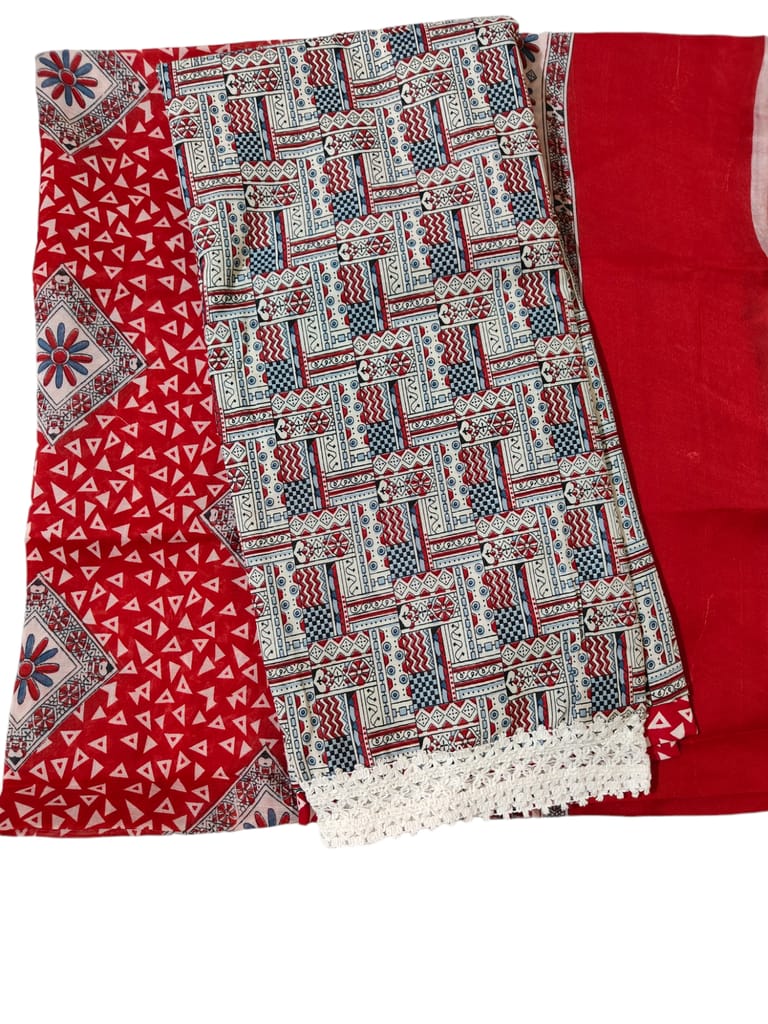 Women's Cotton Dress Material (Unstitched Salwar Suit)