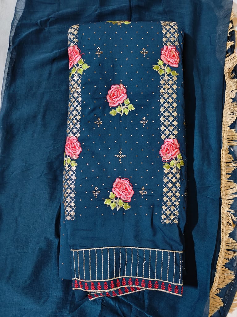 Women's Georgette Dress Material (Unstitched Salwar Suit)