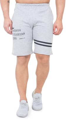 Men's Printed Light Grey Stylish Shorts