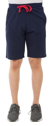 SKYBEN Branded Shorts for Men in Solid Navy Blue Color