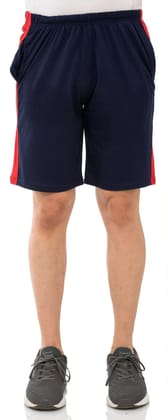 SKYBEN Branded Shorts for Men in Patti Design Navy Blue Color