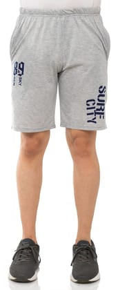 SKYBEN Branded 89 Printed Shorts for Men in Grey