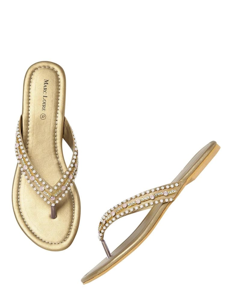 Marc Loire Women's Slip On Embellished Ethnic Flats for Casual Wear - Ethnic Shoes | Buy online on ZillyBuy