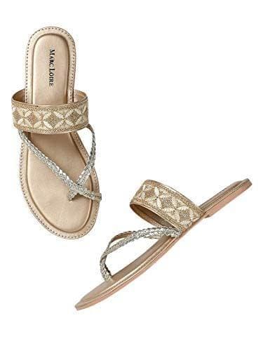 Marc Loire Women Ethnic Embroidered Flats Footwear for Casual Wear,Party and Formal Wear - Ethnic Shoes | Buy online on ZillyBuy