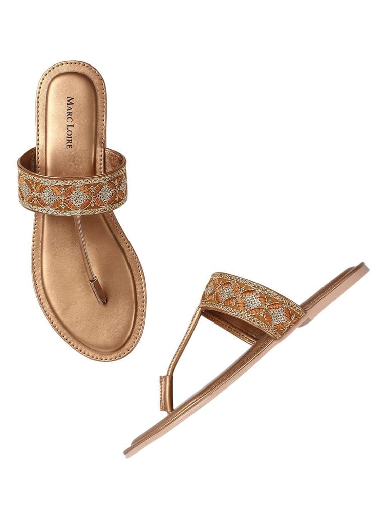 Marc Loire Women Ethnic Embroidered Flats Footwear for Casual Wear,Party and Formal Wear - Ethnic Shoes | Buy online on ZillyBuy