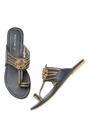 Buy Marc Loire Women Gold Textured Flat Sandals Online at Best Prices in  India - JioMart.