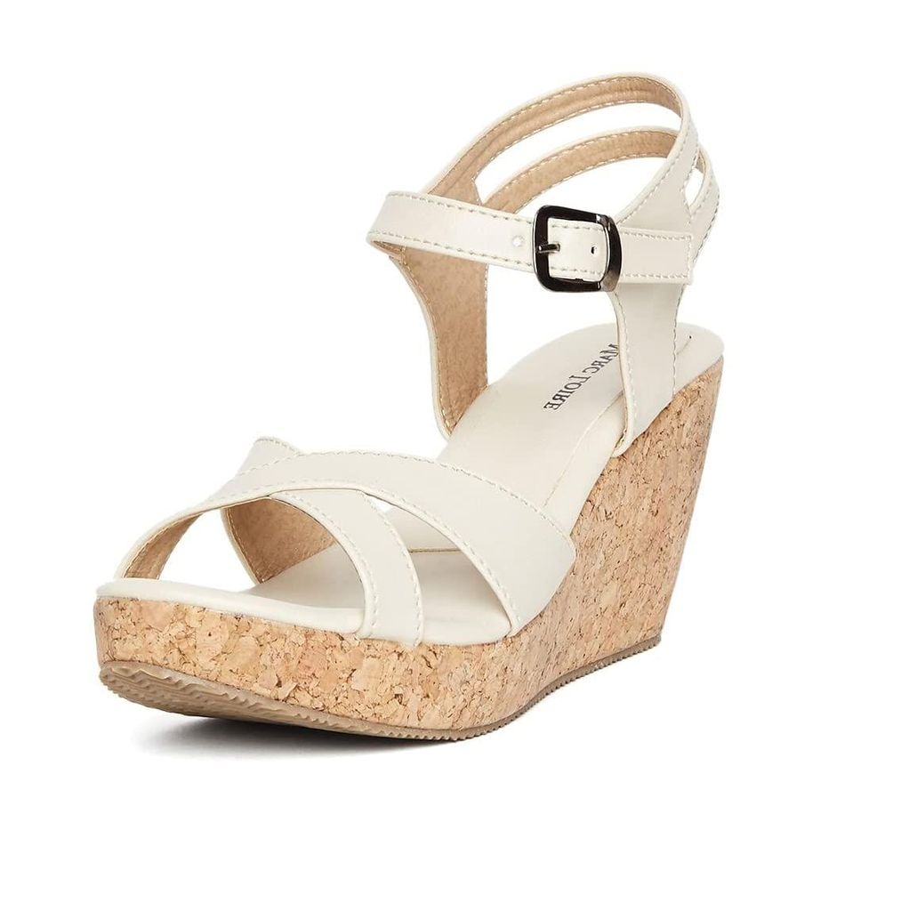 Marc Loire Women's Fashion Open Toe High Heel Slip On Wedges Sandals - Heels | Buy online on ZillyBuy