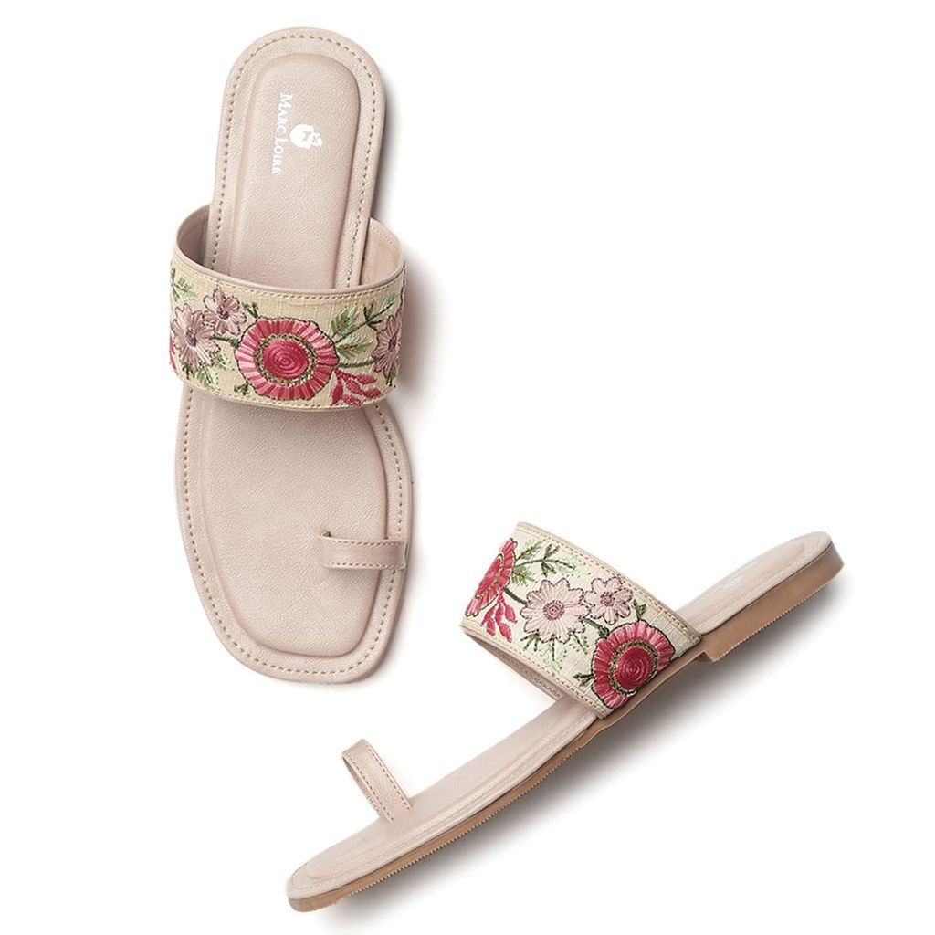 Marc Loire Women's Slip on Emboriederd Ethnic Flats for Regular Wear - Ethnic Shoes | Buy online on ZillyBuy
