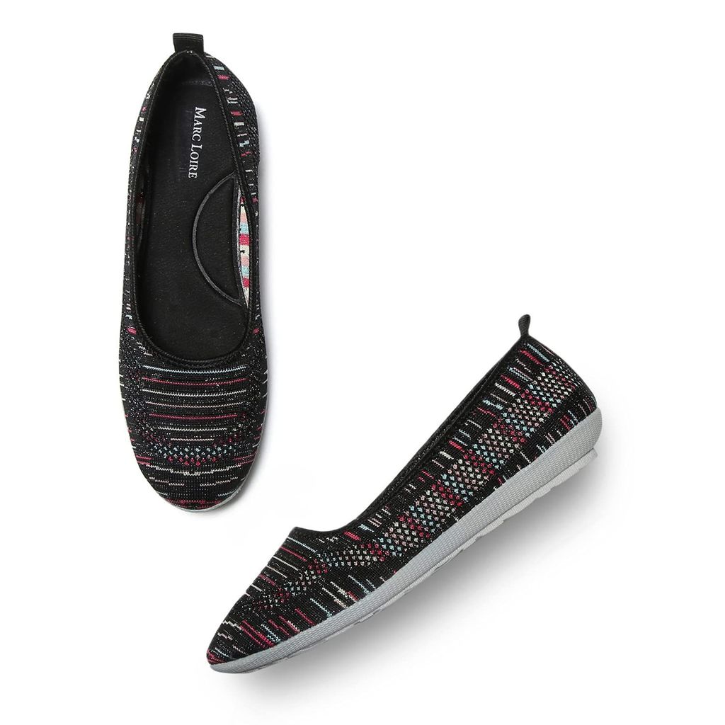 Marc Loire Women's Lightweight Athleisure Knitted Active Wear Slip-On Ballerina Casual Shoes for Daily Walking - Casual Shoes | Buy online on ZillyBuy