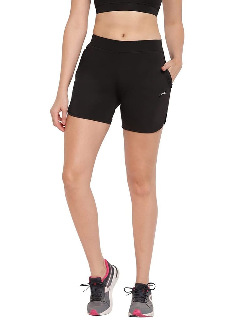 Marc Loire Women's High Waist, Stretchable and Flexible Pink Drifit Shorts for Yoga, Athletic Workout, Gym, Exercise, Pilates - Shorts | Buy online on ZillyBuy