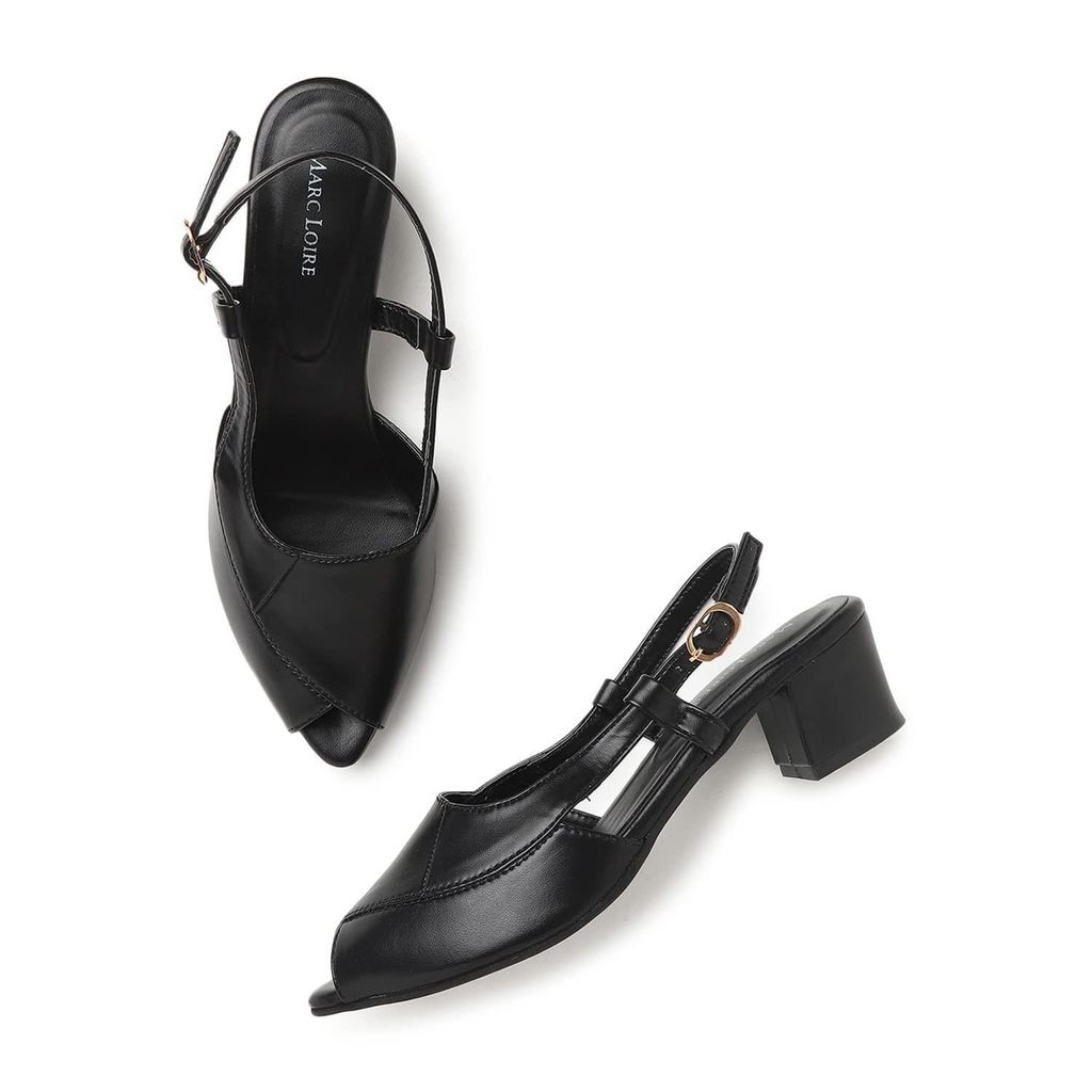 Marc Loire Women's Peep Toe Block Heel Formal Fashion Sandals - Formal Shoes | Buy online on ZillyBuy