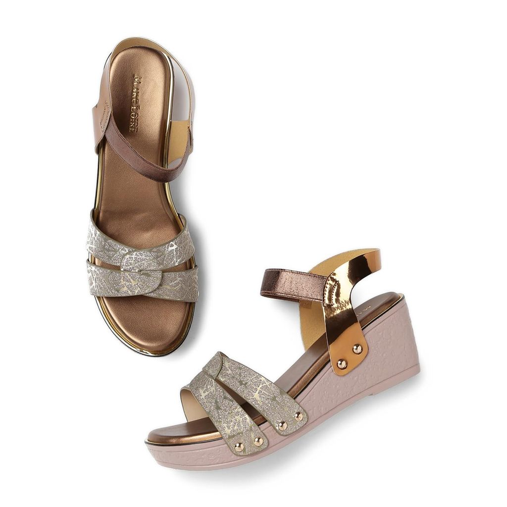 Marc Loire Women's Open Toe Double Straps Platform Heels - Heels | Buy online on ZillyBuy