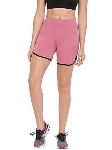 Marc Loire Women's High Waist, Stretchable and Flexible Pink Dry fit Shorts for Yoga, Athletic Workout, Gym, Exercise, Pilates - Shorts | Buy online on ZillyBuy