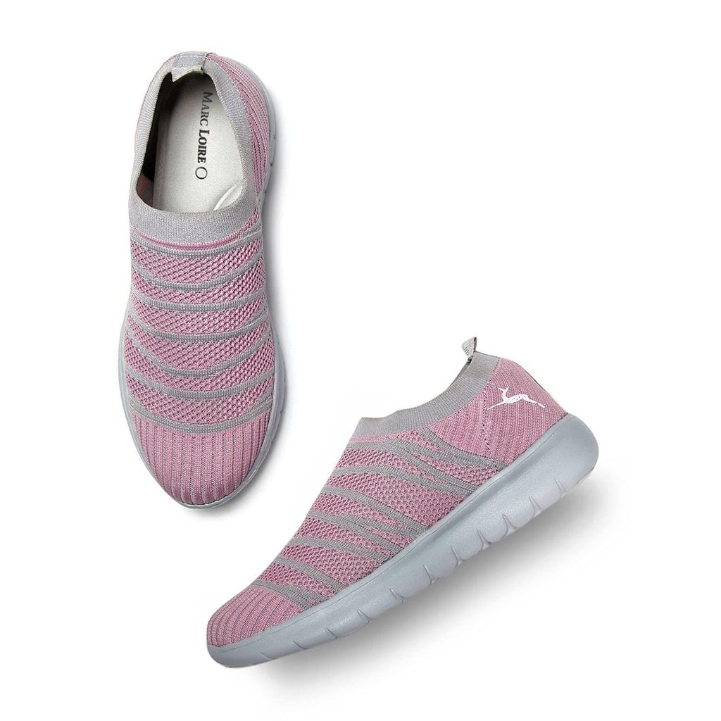 Marc Loire Women's Lightweight Athleisure Knitted Active Wear Slip-On Sneaker Shoes for Sports, Athletics and Walking - Sports Shoes | Buy online on ZillyBuy