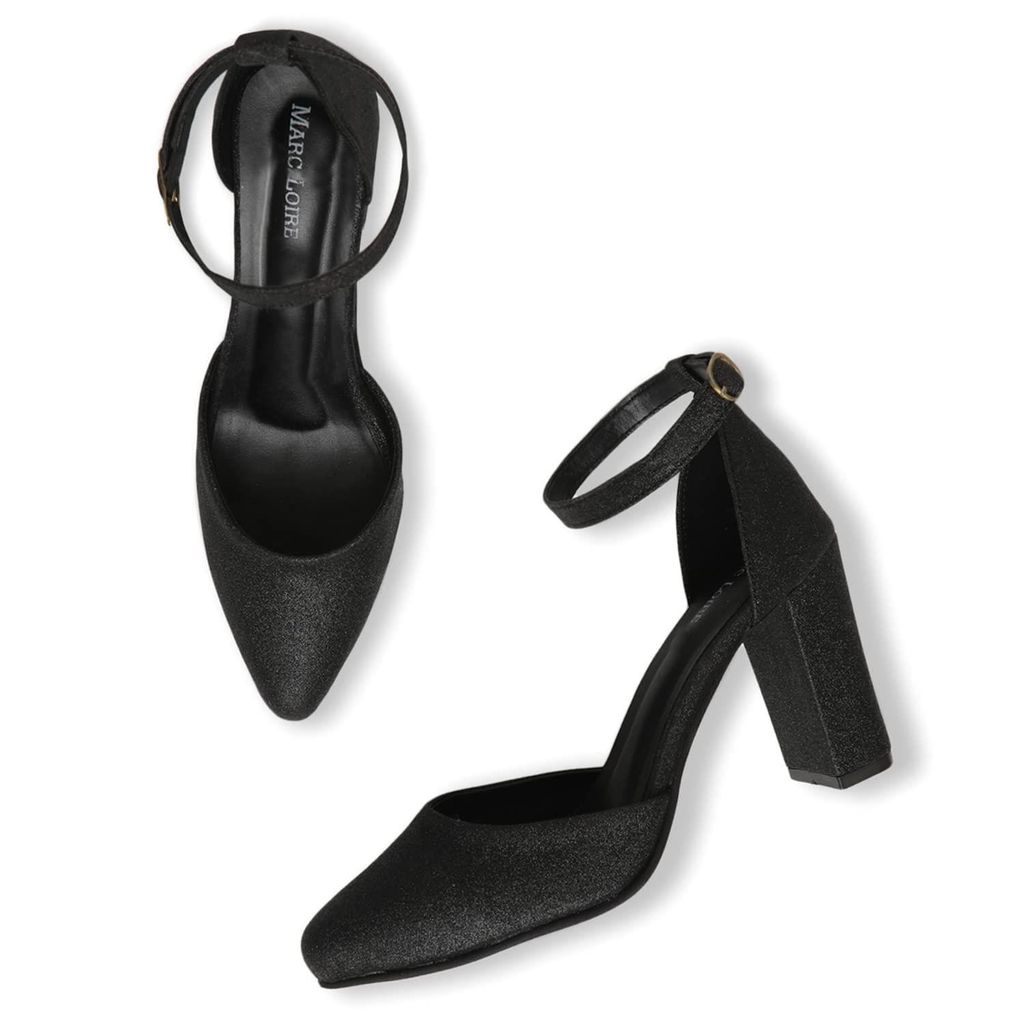 Marc Loire Women's Glittery & Shimmery Stiletto Heel Pump Shoes for Party & Occasions - Heels | Buy online on ZillyBuy