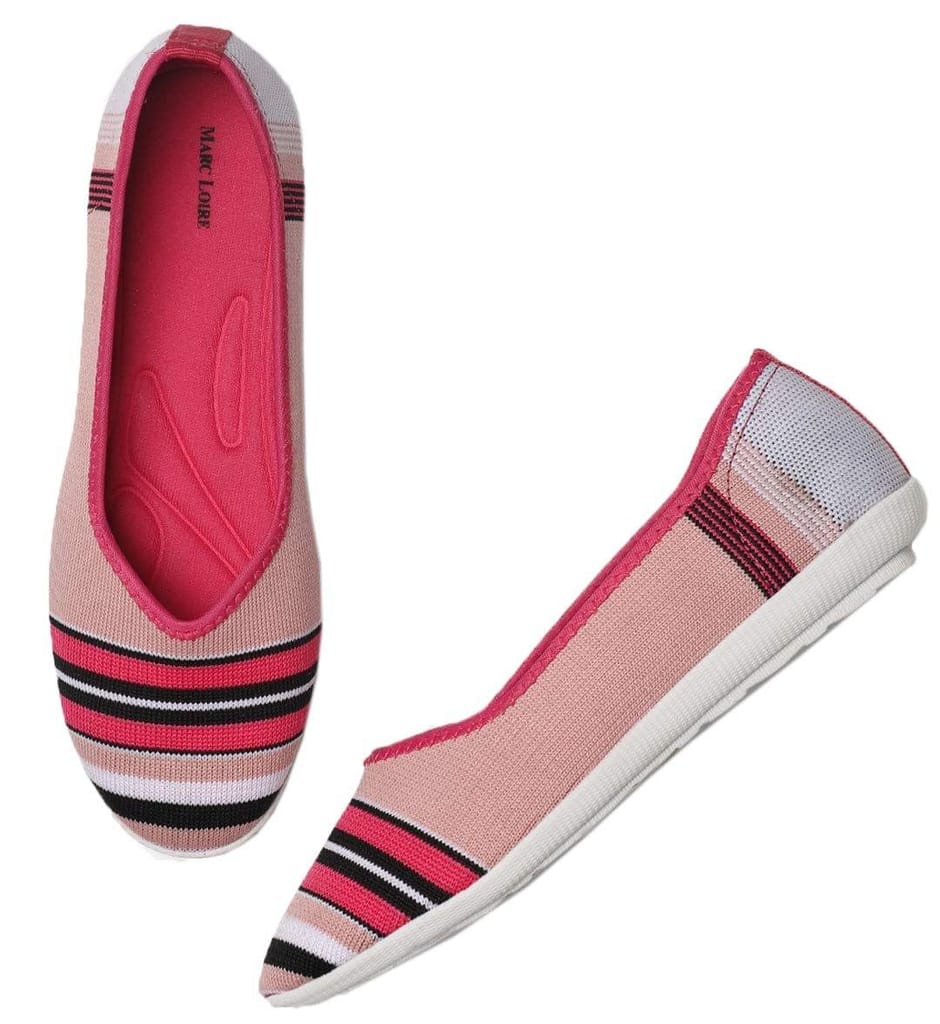 Marc Loire Women's Athleisure Lightweight Active Wear Knitted Mesh Slip on Comfortable Casual Flat Ballerina Shoes - Casual Shoes | Buy online on ZillyBuy