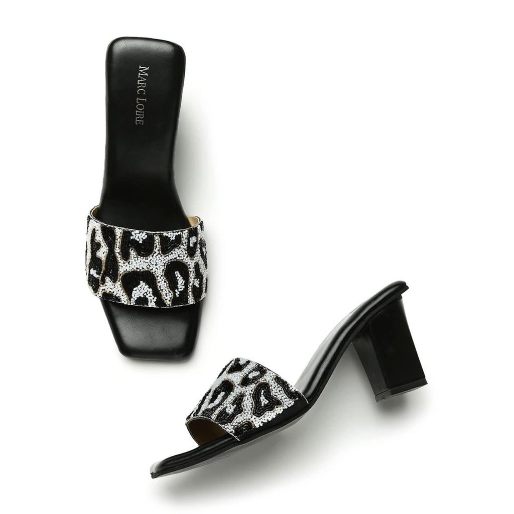 Marc Loire Women's Casual Soft Comfortable Black Block Heels - Heels | Buy online on ZillyBuy