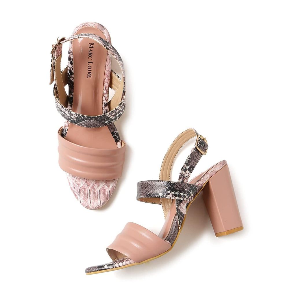 Marc Loire Women Soft Comfortable Printed Block Heels - Heels | Buy online on ZillyBuy