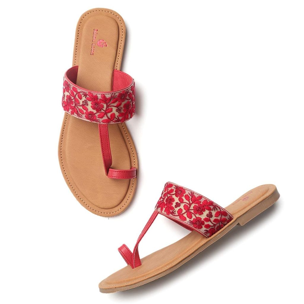 Marc Loire Women Embroidered Ethnic Flats Footwear for Indo Western Outfits - Ethnic Shoes | Buy online on ZillyBuy