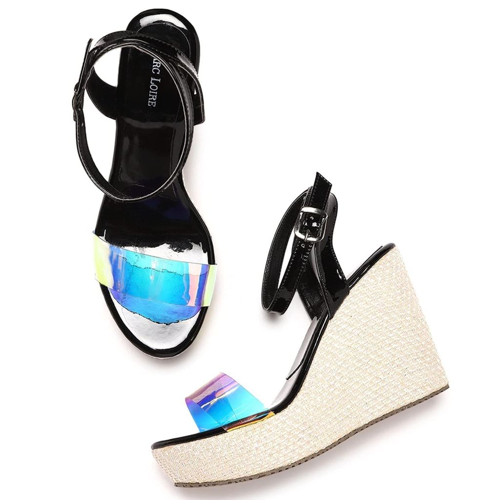 Marc Loire Women's Pair of Platform Wedges High Heel Fashion Sandal for Casual, Outdoor, Party and Holidays - Heels | Buy online on ZillyBuy
