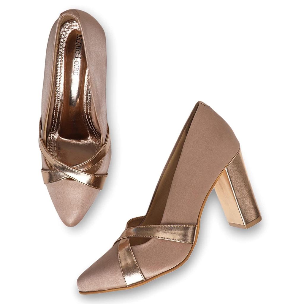 Marc Loire Women's Fashion Block Heel Pump Shoes for Party and Formal Occasions. - Heels | Buy online on ZillyBuy