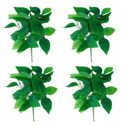 Tdas Artificial Plant Flowers for Home Decor Items Decoration Decorative Plants Flower Items for Living Room Balcony Hall Bedroom Office Outdoor Indoor Big Size Without Pot (34 cm) ? 4 pcs (Design1)