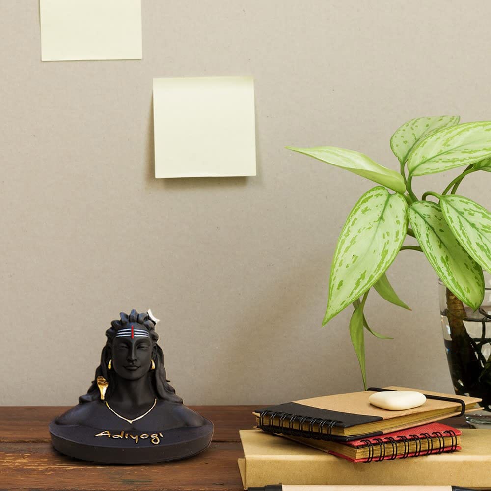 ZURU BUNCH Lord Adiyogi Mahadev Shiv Shankara Showpiece For Home Office And Gift Use, Adiyogi Idol for Car Dash Board, Mahadev Murti for Home and Office Decor Adiyogi Shiva Ji Showpiece (8cm)