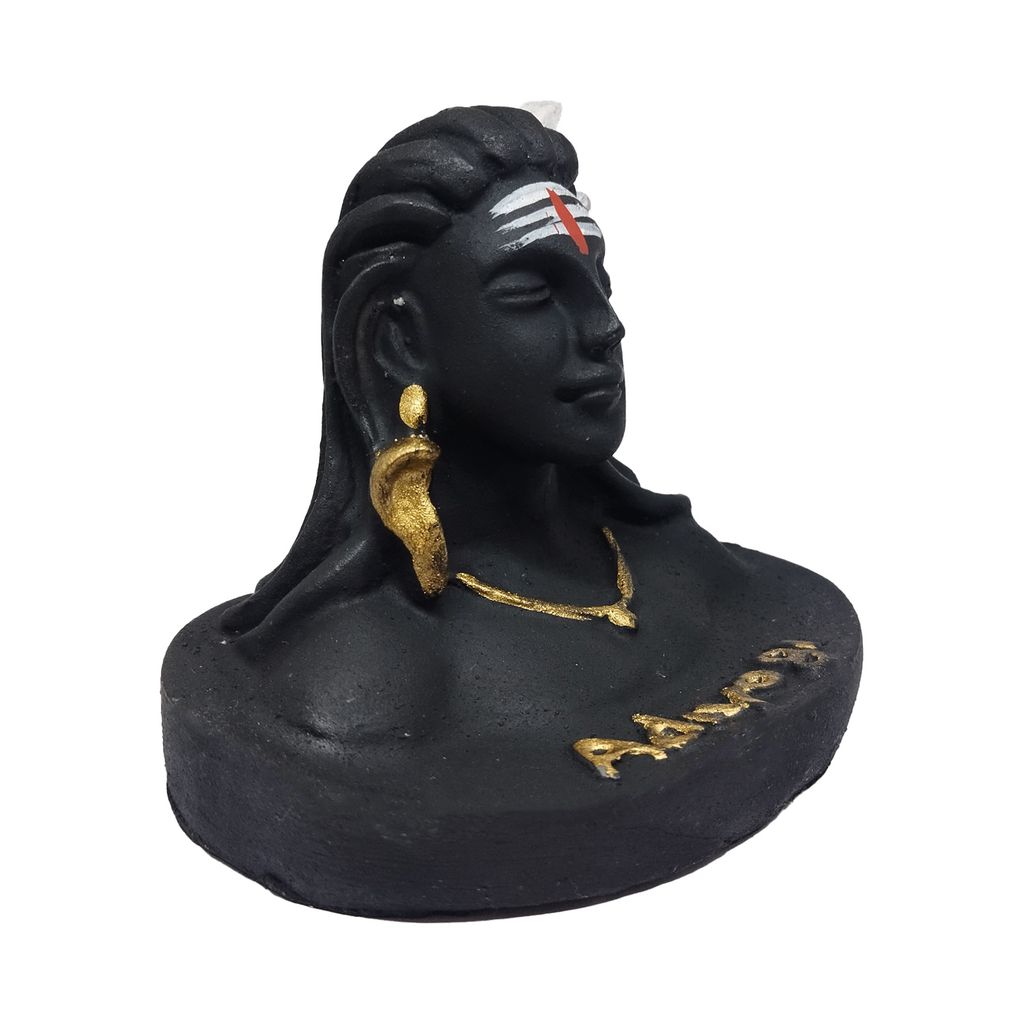 ZURU BUNCH Lord Adiyogi Mahadev Shiv Shankara Showpiece For Home Office And Gift Use, Adiyogi Idol for Car Dash Board, Mahadev Murti for Home and Office Decor Adiyogi Shiva Ji Showpiece (8cm)