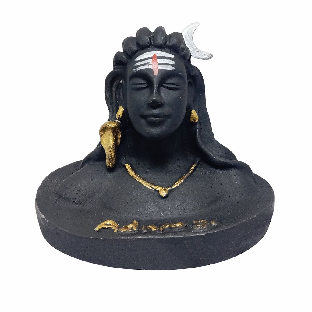 ZURU BUNCH Lord Adiyogi Mahadev Shiv Shankara Showpiece For Home Office And Gift Use, Adiyogi Idol for Car Dash Board, Mahadev Murti for Home and Office Decor Adiyogi Shiva Ji Showpiece (8cm)
