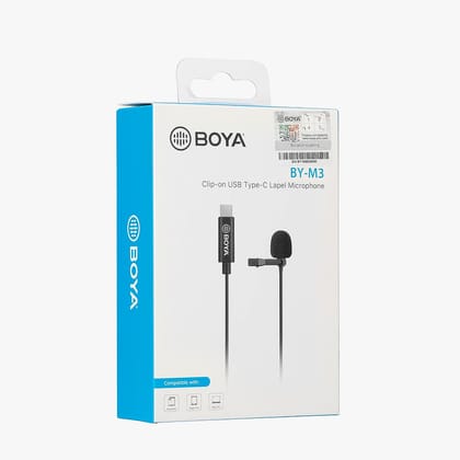 Boya BY-M3 Digital USB Lavalier Microphone For Type C Android Support