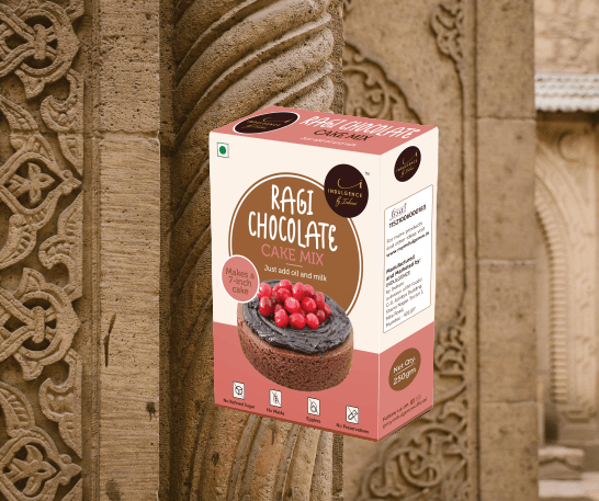 INDULGENCE No Maida  Ragi Chocolate Cake Mix and Vegan Chocolate Cake Mix Combo Pack 500 Gms