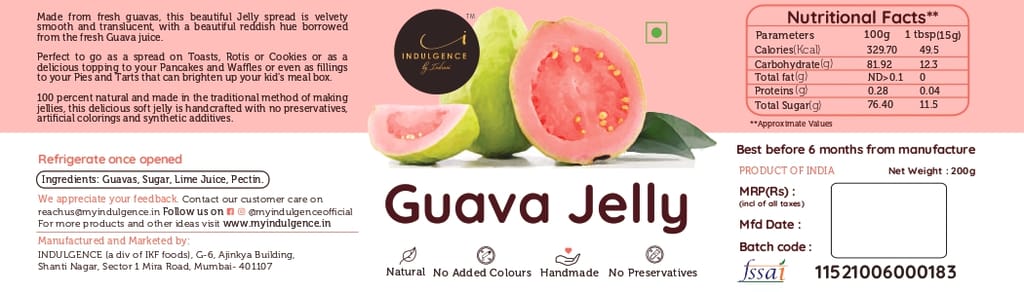 INDULGENCE Guava Jelly 200 Gms