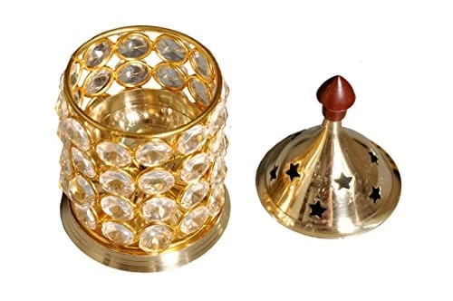 Dev Bhakti Crystal And Brass Matki Oil Diya