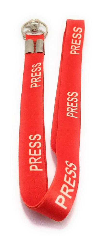 Lanyard/Press Ribbon with id Card Holder(Orange) 20 mm Unisex Solid Strap Press Printed Lanyard for id Card or id Badge or Office PVC Card