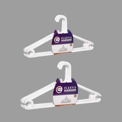 Clastik Premium Plastic Clothes Hanger White, Organiser for Wardrobe (36)