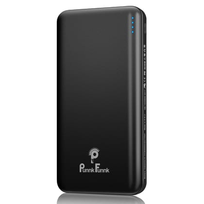 PunnkFunnk Lithium Ion PF20K 20000mAh Power Bank Super Fast Charging Input- Type C and Micro USB Dual Output (Black)