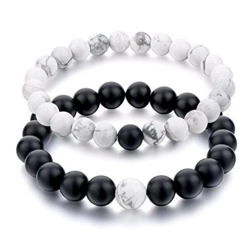 Aarohi13 Stone Beads Bracelet For Couple