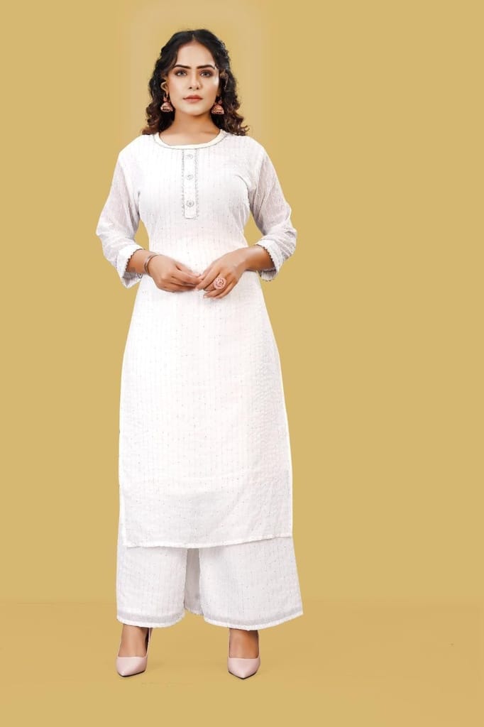Crochet Kurti Palazzo Set - Palazzos | Buy online on ZillyBuy