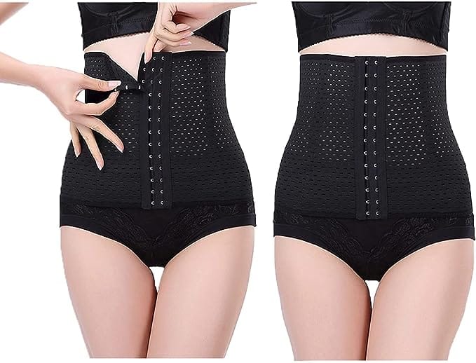 Women's Waist Trainer Corset for Everyday Wear Steel Boned Tummy Control Body Shaper with Adjustable hook
