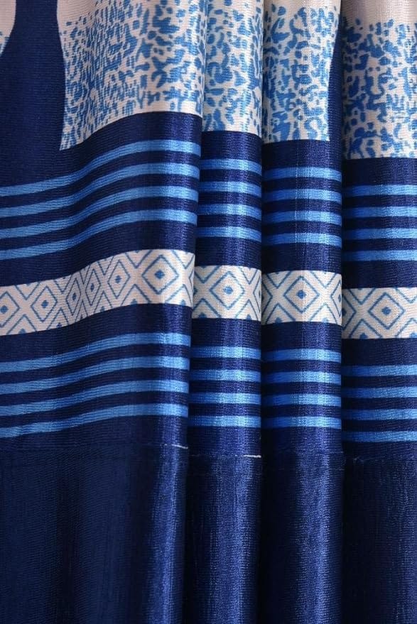 Long Crush Patch Curtain - Blur Tree punch