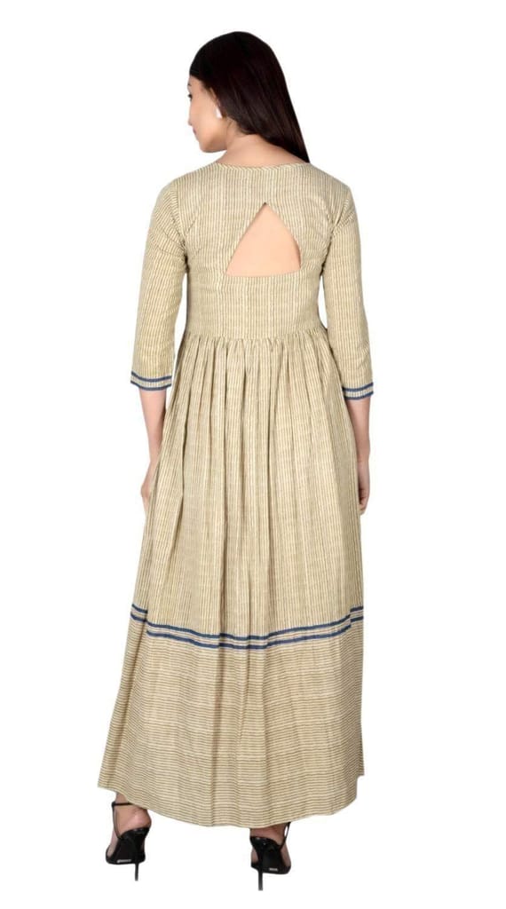 JAIPURETHNICWEAVES Women's Cotton Cambric Embroidered Anarkali Kurta