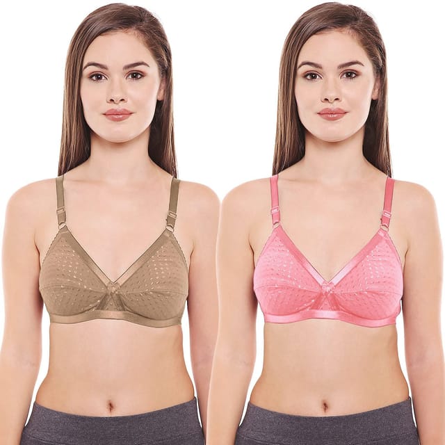 BODYCARE Pack of 2 Perfect Coverage Bra in Pink-Skin Color - E1528PIS
